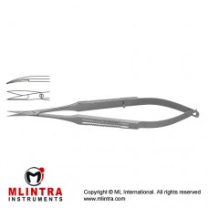 Micro Scissor Curved - Flat Handle Stainless Steel, 21 cm - 8 1/4" Blade Size 10 mm